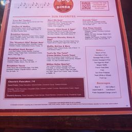 Menu- no mimosa's but they do have beer Menu- no mimosa's but they do have beer