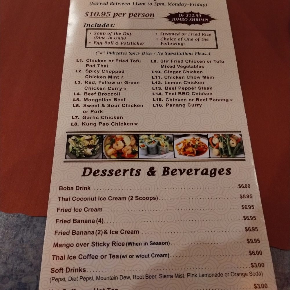 Lunch menu Lunch menu