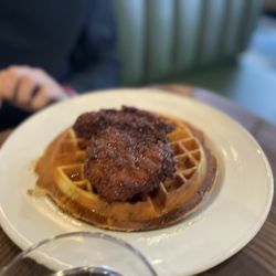 Palm Avenue Deli - Hot honey chicken and waffle