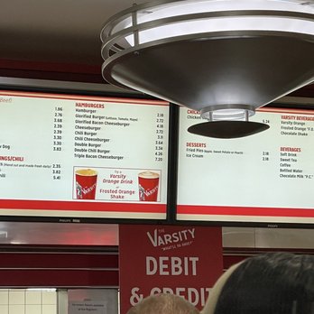 The Varsity - Menu prices - Burgers Near Me - Atlanta, Georgia The Varsity - Menu prices - Burgers Near Me - Atlanta, Georgia
