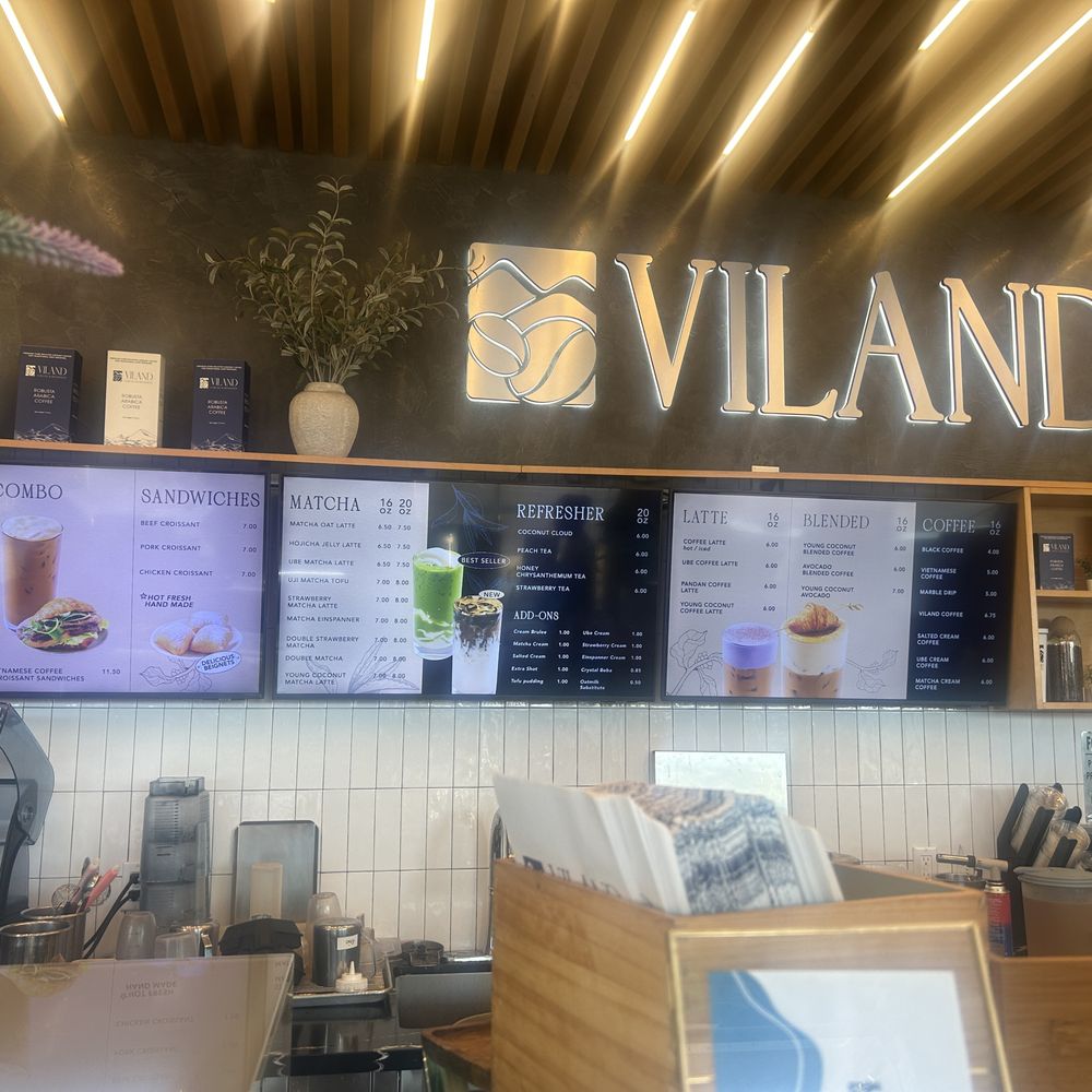 Viland Coffee - Interior/Menu 6/18/26 - Coffee & Tea Near Me - Westminster, California Viland Coffee - Interior/Menu 6/18/26 - Coffee & Tea Near Me - Westminster, California