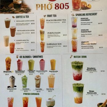 Pho 805 - Menu - Vietnamese Near Me - Arroyo Grande, California