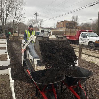 Streamline Landscaping - a man shoveling dirt into a wheelbarrow - Landscaping Near Me Streamline Landscaping - a man shoveling dirt into a wheelbarrow - Landscaping Near Me