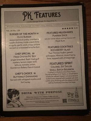 Menu photo 8 Prohibition Kitchen St. Augustine, FL Menu photo 8 Prohibition Kitchen St. Augustine, FL