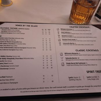 Mahogany Prime Steakhouse - Cocktails menu - Steakhouses Near Me - Omaha, Nebraska