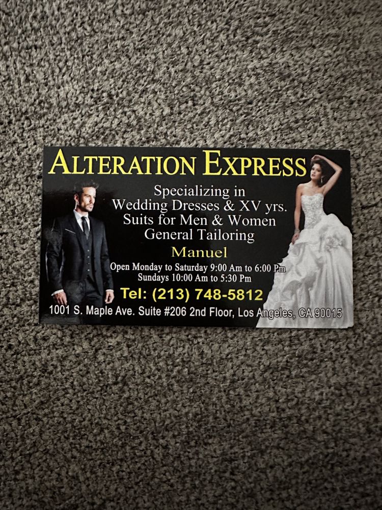 ALTERATION EXPRESS Updated September 2024 15 Photos & 17 Reviews