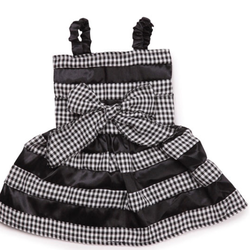 Puppy Love - Black and White Plaid Dog Dress Puppy Love Dog Boutique