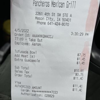 Pancheros Mexican Grill - Mason City - Prices will increase soon, per management - Mexican Near Me - Mason City, Iowa Pancheros Mexican Grill - Mason City - Prices will increase soon, per management - Mexican Near Me - Mason City, Iowa