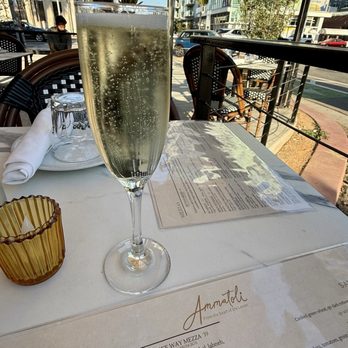 Ammatoli - Prosecco on the patio - Mediterranean Near Me - Long Beach, California