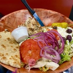 Tom's Family Restaurant - Souvlaki Salad