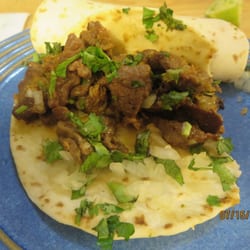 El Tamarindo Salvadorian & Mexican Food - Taco al Carbon - loaded with great tasting beef.