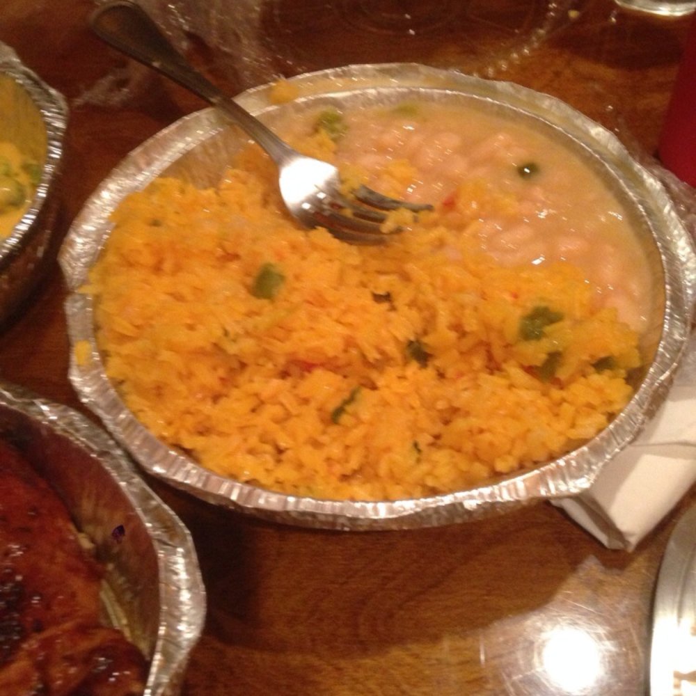 Super Pollo - Rice and beans with white beans. Cool. But a bit bland - Peruvian Near Me - Long Beach, New York