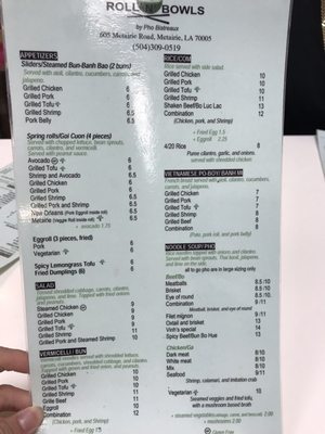 Menu photo 1 Rolls N Bowls Metairie, LA Menu photo 1 Rolls N Bowls Metairie, LA