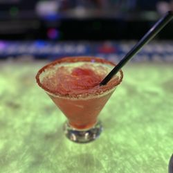 Casa Maestros - Pink Margarita with muddled fresh strawberries, watermelon, lime juice agave and tequila of course