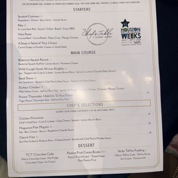 The Chef's Table - River Oaks - Steakhouses Near Me - Houston, Texas