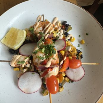 Brava Garden Eatery - Shrimp Skewer - Wine Bars Near Me - Pleasanton, California Brava Garden Eatery - Shrimp Skewer - Wine Bars Near Me - Pleasanton, California