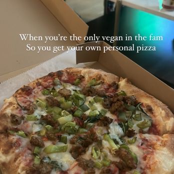 NOHO Pizza Man - Vegan sausage as a topping - Pizza Near Me - North Hollywood, California NOHO Pizza Man - Vegan sausage as a topping - Pizza Near Me - North Hollywood, California
