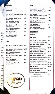 Menu photo 3 Sidewalk Bistro Piermont, NY
