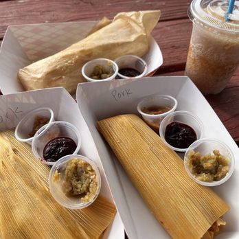 Harris Family Farm - Tamales and cider slushy. - Christmas Trees Near Me - Pollock Pines, California Harris Family Farm - Tamales and cider slushy. - Christmas Trees Near Me - Pollock Pines, California