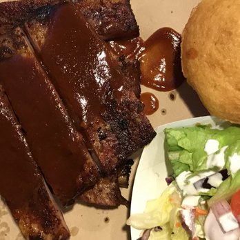 Armadillo Willy's BBQ - Ribs with cornbread muffin and salad - Barbeque Near Me - San Mateo, California Armadillo Willy's BBQ - Ribs with cornbread muffin and salad - Barbeque Near Me - San Mateo, California