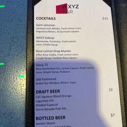 W XYZ Bar - Rose Lemon Drop martini