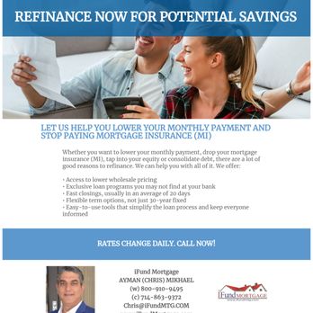 iFund Mortgage - Refinance now for potential savings - Mortgage Brokers Near Me - Santa Ana, California iFund Mortgage - Refinance now for potential savings - Mortgage Brokers Near Me - Santa Ana, California
