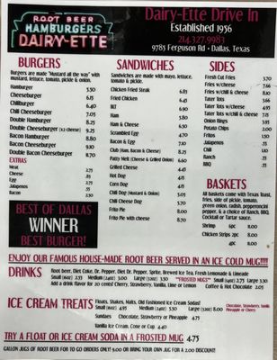 Menu photo 2 Dairy-Ette Dallas, TX