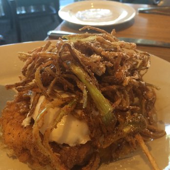 Hash Kitchen - fried chicken benedict, which is almost identical to the chicken and waffles - Breakfast & Brunch Near Me - Scottsdale, Arizona Hash Kitchen - fried chicken benedict, which is almost identical to the chicken and waffles - Breakfast & Brunch Near Me - Scottsdale, Arizona