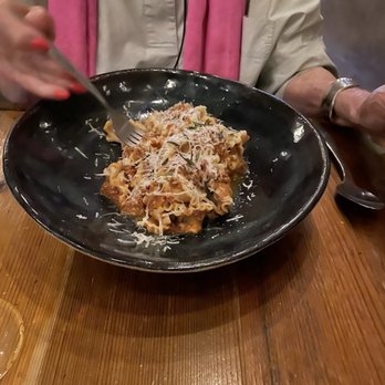 Intero Restaurant - Mafaldine with bolognese - Italian Near Me - Austin, Texas Intero Restaurant - Mafaldine with bolognese - Italian Near Me - Austin, Texas