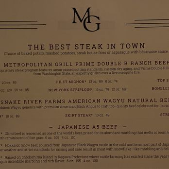 Metropolitan Grill - Menu - American Near Me - Seattle, Washington