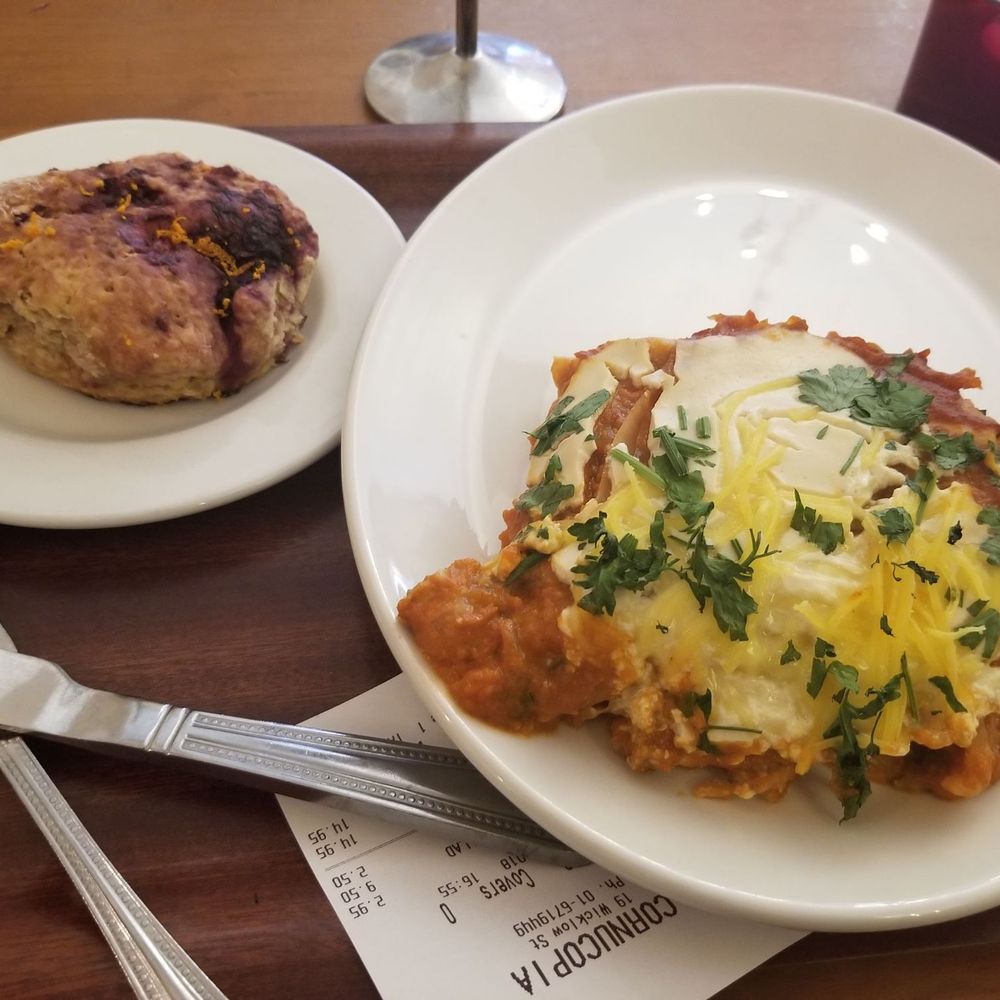 Cornucopia - Cannaloni and a rasberry scone - Vegan Near Me - Dublin, D