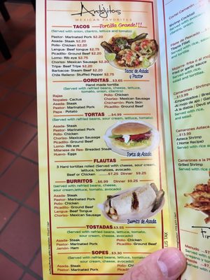 Menu photo 2 Taqueria Arceo Aurora, IL