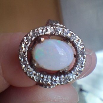 Elegance Goldsmith - My new, custom-made opal/diamond ring. :) - Jewelry Near Me - Edmonton, Alberta Elegance Goldsmith - My new, custom-made opal/diamond ring. :) - Jewelry Near Me - Edmonton, Alberta