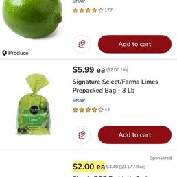 I asked for a slice of lime for my $18 taco and enchilada combo plate and they said it would be $1.50. 33 cents for a whole lime at Safeway