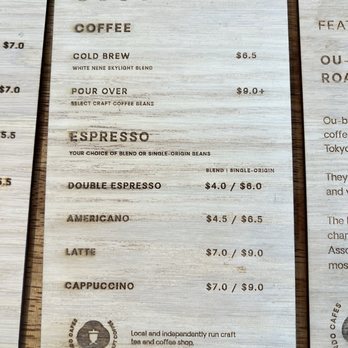 Ando - Menu as of 5.11.25 - Coffee & Tea Near Me - Kailua, Hawaii