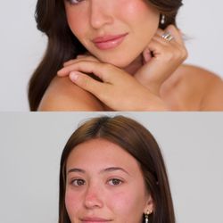 Face Art Beauty Make-Up Artists - Before and After: Natural Enhanced Makeup Application with Soft Curls by Face Art Beauty