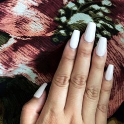 S H Nails - Full set with gel color and top coat . Employees are very nice and very flexible. I love this place.