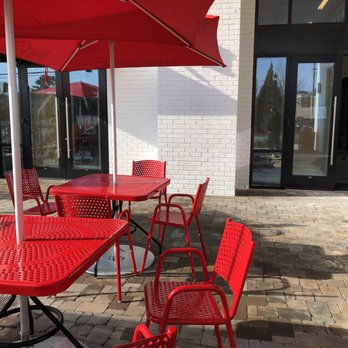 Five Guys - Outside patio dining area. - Burgers Near Me - Chamblee, Georgia