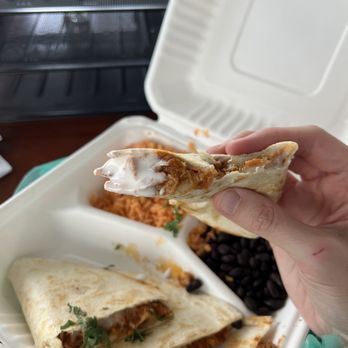 Gringo A Go-Go - Vegan Carnitas Quesadillas Dipped in Vegan Sour Cream - Mexican Near Me - Raleigh, North Carolina