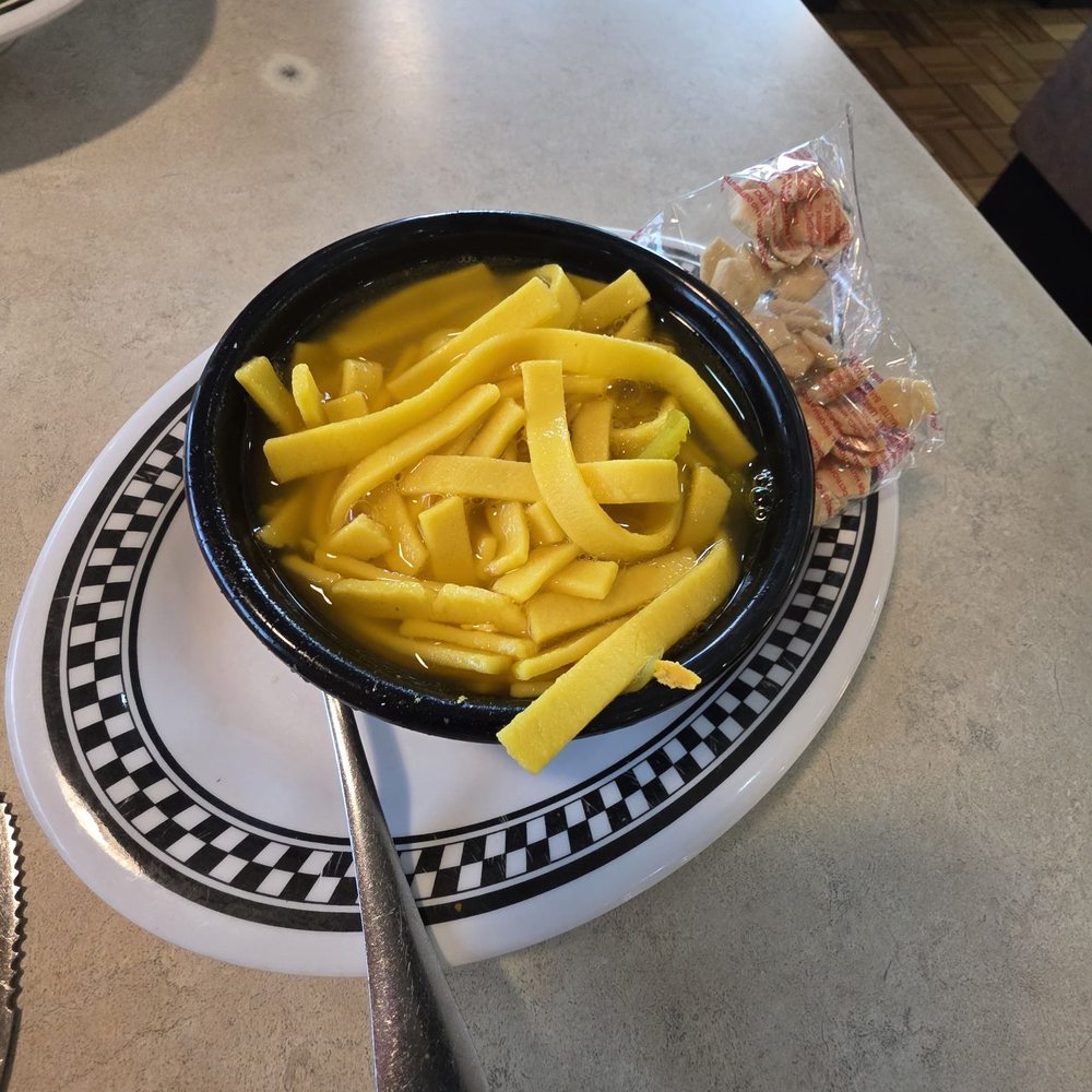 Fredi’s Grill - A delicious chicken noodle soup with a rich broth I plan to get this at least once a week - American Near Me - Burton, Michigan