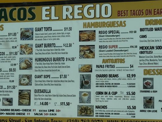 Menu photo 2 Tacos El Regio San Antonio, TX Menu photo 2 Tacos El Regio San Antonio, TX