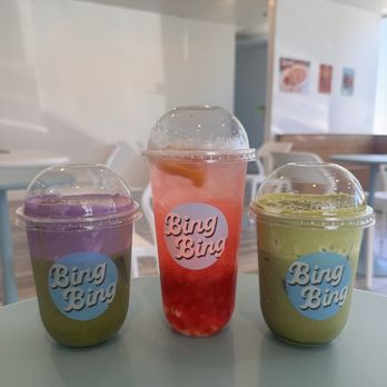 BingBing - Ube Cloud Matcha Latte, Strawberry Peach Fizz, Double Matcha Cloud - Coffee & Tea Near Me - Fremont, California