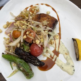 Bacari GDL - Sea bass with corn - Mediterranean Near Me - Glendale, California Bacari GDL - Sea bass with corn - Mediterranean Near Me - Glendale, California