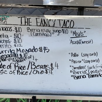 The Fancy Taco - Menu - Vegan Near Me - Los Angeles, California The Fancy Taco - Menu - Vegan Near Me - Los Angeles, California