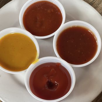 Heads And Tails Barbecue - Self serve sauces: 2oz Cali Gold, 2oz Smokey Ketchup, 2oz Chipotle BBQ Sauce, 2oz Sweet BBQ SauceSweet - Barbeque Near Me - Berkeley, California