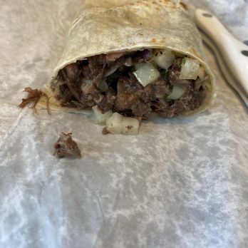Los Balito's Taco Shop - Cabeza burrito cut in half - Tacos Near Me - San Antonio, Texas
