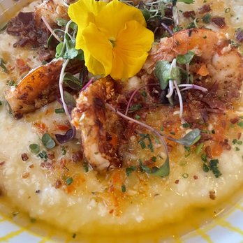 Kixi Cafe - Shrimp n Grits (my favorite) - Breakfast & Brunch Near Me - Boca Raton, Florida