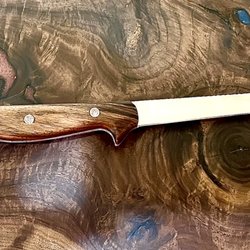 Heritage Precision Sharpening - Customer's beautiful custom fillet knife with pink inlays.