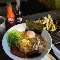 Miyagi Ramen - Shoyu ramen and fried green beans