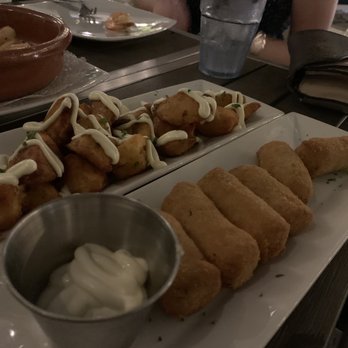Condal Tapas Restaurant - Fried cod  Patatas bravas - Tapas Bars Near Me - San Juan, Puerto Rico